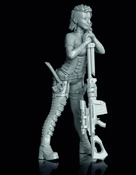 1/24 75 mm stari bojevnik dekle stojalo Smolo slika Model kompleti Miniaturni gk Unassembly Unpainted