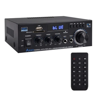 1 KOS Stereo Audio Ojačevalnik Sprejemnik Bluetooth 5.0 Zvok Zvočnikov za Domači Kino Audio Stereo Sistem, Ojačevalec FM Radio KRALJESTVU Plug