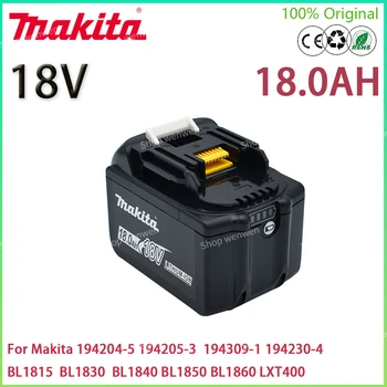 100% Prvotne Makita Zamenjava 18V 18.0 Ah Baterije BL1830B BL1840 BL1840B BL1850 BL1850B Polnilna Baterija LED Indikator