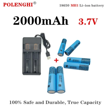 100% res zmogljivosti 3,7 V 18650 MH1 2000mAh električno orodje svetilka, polnilna litij-multi-funkcionalne baterijo s polnilnikom