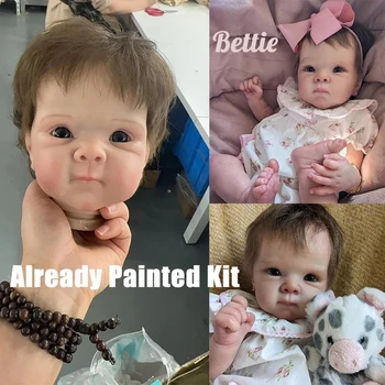 18 inch Že Pobarvane Rodi Punčko Deli Bettie Srčkan Baby 3D Barvanje z Vidnimi Žilami Krpo Telo Vključeni