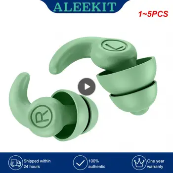 1~5PCS Silikonski Zaprta, Čepi za Ušesa Hrupa, Izolacija Mehko Plavanje Vodotesne Slušalke Spanja, Zmanjšanje Hrupa, Silikonski Slušalka