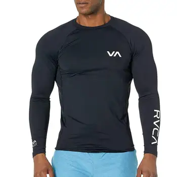 2023 Mens Tiskanje Plavanje Surf T-shirt Izpuščaj Straže Dolgimi Rokavi Tesnimi Rokavi Kopalke UV Zaščito, Quick Dry Plavati Surf Kopalke