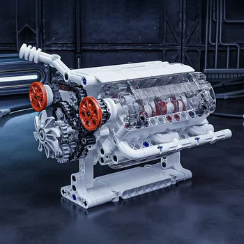 2023 Novo ONEBOT Motor V6, Model Simulacije Avto Motor Montažo Blok Model Namizje DIY Darilo
