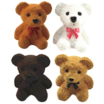 4Pcs Mini Nositi Plastične Figurice Majhen Medved Modeli Mini Hiša Nosi Figurice Majhen Ljubek Medved Decors