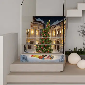 6 Kosov Božično Drevo Stopnice Nalepke Stopnice Nalepke za Božična Darila