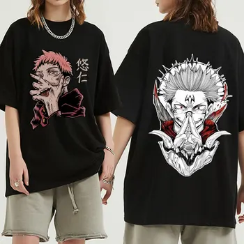 Anime Jujutsu Kaisen T-shirt Smešno Manga Ryomen Sukuna Cosplay T-majice Moške Ženske Modni Priložnostne Bombaž Prevelik T Srajce