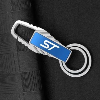 Avtomobilska dodatna Oprema Custom Kovinski obesek za ključe Keychain Za ST Logotip Ford FOCUS Mondeo Fiesta Kuga MK2 MK3