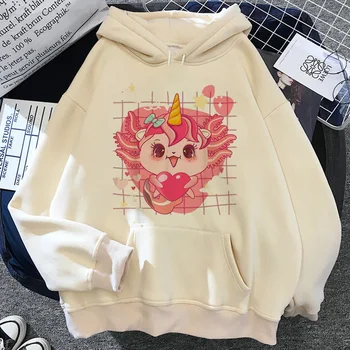 Axolotl hoodies ženske anime znoj y2k estetske vintage oblačil žensk harajuku trenirko