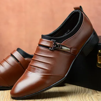 Blagovne znamke Umetnega Usnja Mens Formalno Čevlje, Obleko, Čevlje, Modno Poslovanja Zadeve Design Oxford Poročni Čevlji Bela črna