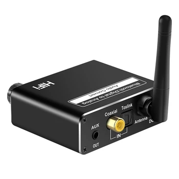 Brezžična tehnologija Bluetooth 5.0 Digitalno Analogni DAC Pretvornik oprema Komplet Z Daljinskim upravljalnikom Koaksialni 3,5 Mm Podporo USB Zvočna kartica