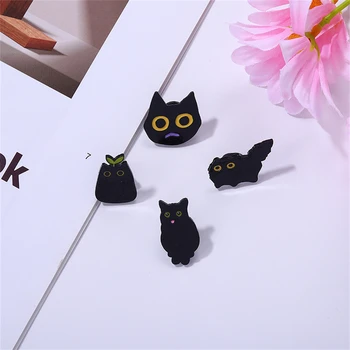 Cartoon Živali čarobne gumbe za Gledanje Žabast Black Cat Dekorativni Stud Čar Nakit za Iwatch Silikonski Trak Watchband Čar