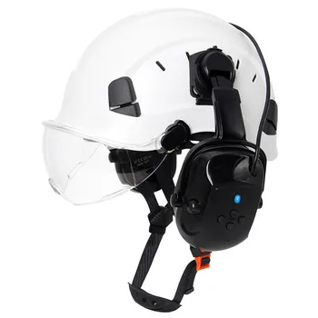CE Bluetooth 5.0 Naušniki, zaščitne Čelade Z Očala Za Inženirja ABS Gradnje Trd Klobuk Delo Industrijskih ANSI Delo Skp