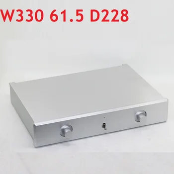 DAC Ojačevalnik Primeru Aluminija DIY Dekoder Hifi Ohišje W330 H61.5 L228 Dual Channel Audio Power Amp Stanovanj PSU Kabinet Preamp