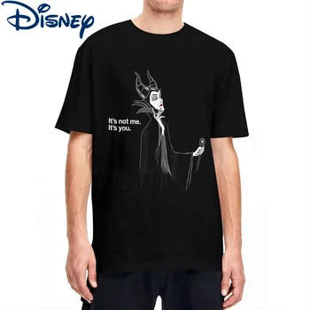 Disney Lopovi Maleficent Ni Mi gre Se za T-Shirts Risanka 100% Bombaž Tees Kratek Rokav T Shirt 4XL 5XL Oblačila