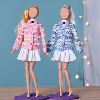 Etnične Slog Zimski Plašč za 30 cm Barbies Doll Oblačila Obleko 11.5 Palčni Lutka Pribor za Obleko Gor Igrače za Dekleta