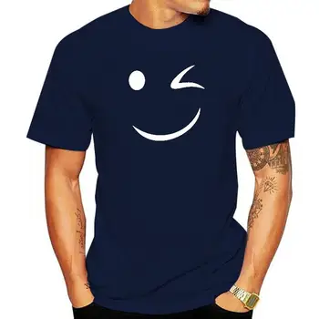 Fantje Preprosto Tees Wink Nasmeh Moških Odraslih Humor Graphic T-majice Bombažne Tkanine Novost O-vrat Vrhovi Smešno Majica s kratkimi rokavi