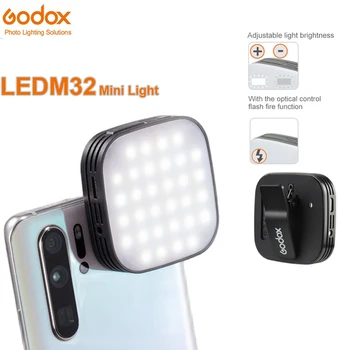 GODOX LEDM32 Pametni telefon, Mini LED Luči Prenosni Video Fotografija Razsvetljavo Selfie Živo in Vlog Krepitev Fill Light Za Telefone