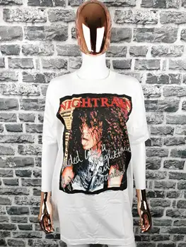 Guns N Roses 1989 (Unworn) Vintage T-Shirt Nightrain Leži Zelo Redka Gnr Poševnica Tee