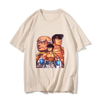 Hajime No Ippo Tshirt Moški Ulične Tees 100% Bombažne Majice Poletje Svoboden T Shirt Priljubljenih Anime T-shirt Lep Modni Tees