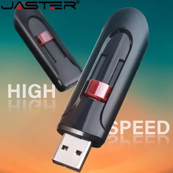 JASTER High Speed USB 2.0 Flash Disk 128GB Telescoping Plastičnih Memory Stick 64GB PenDrive 32GB 8GB 16GB Black Pendrive Pendrive
