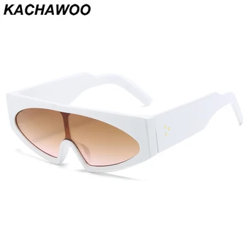 Kachawoo velik okvir sončna očala kvadratnih moški ženski Evropski stil vintage sončna očala modni dodatki en kos bela rjava