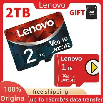 Lenovo Prvotno 1TB V30 Mikro TF Kartica SD Pomnilniška Kartica 128GB 256GB 512GB Mini SD Cartao De Memoria Class10 Za Fotoaparat/Telefon/Drone
