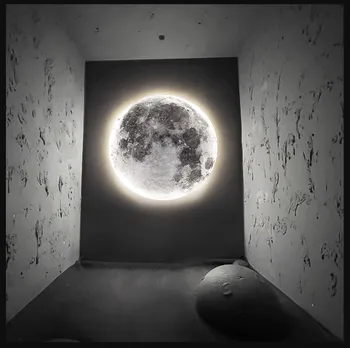 Luna stenske svetilke spalnica postelji luna lučka dnevna soba, TV ozadju stene svetlobno razkošje ustvarjalna soba dekoracijo steni visi svetilka