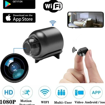 Mini Kamere Pametnega Doma wifi Kamera HD APP Night vision Brez Luči 140° širokokotni Prepoznavanje obrazov Mobilne Odkrivanje Alarm