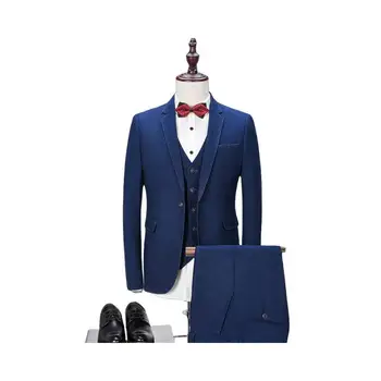 Moško Obleko Majhne Obleko Slim Mornarsko Modra korejski Obleko Business Casual Strokovno Formalno Obleko Poročno Obleko Banket