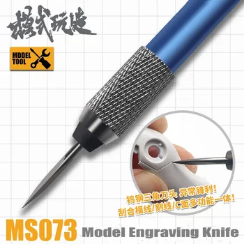 MSWZ MS073 Volfram Jekla Trikotni Graviranje Nož Plastični Model Stavbe Orodja za Vojaške Model Hobi DIY Orodja