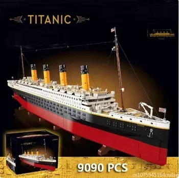 Na Zalogi Zdaj - 99023 Združljiv 10294 Titanik Velika Potniška Ladja Ladja Steamship Opeke gradniki Otrok DIY Igrače