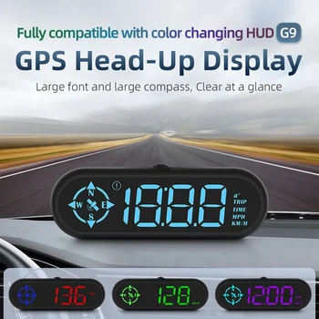 NF-G9 HUD GPS merilnik Hitrosti Auto Digitalni Merilnik Head Up Display Z Varnostnimi Alarmni Sistem, Avto Merilnik elektronska oprema