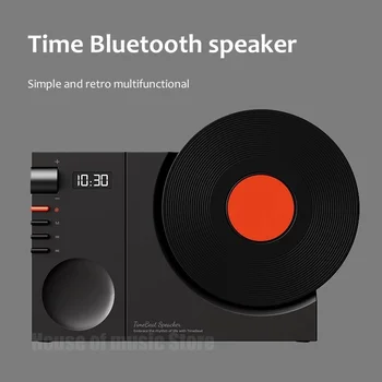 Nove Brezžične Bluetooth Zvočniki za Namizni Retro Ura Avdio Subwoofer Zunanji Prenosni Plug-in Card Predvajalnik Glasbe za Darilo za Rojstni dan