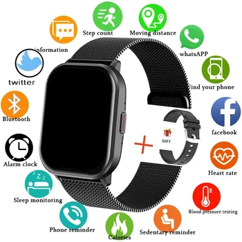 Nove Pametne Gledajo Moški Ženske Srčni Utrip, Krvni Tlak 100+ Športnem Načinu Fitnes Tracker Bluetooth Klic Smartwatch Človek Za Xiaomi