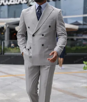 Novi Ljudje Poslovna Obleka Ženina Groomsman Tuxedos Svate Formalne Priložnosti 2 Delni Komplet Jakna Hlače H11