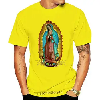 Novo Naše Gospe Iz Guadalupe Devica Marija 07 Tshirt Plus Velikost Oblikovalec Udobno Ženske T Shirt Črke Hiphop Vrhovi Proti Gubam Sp