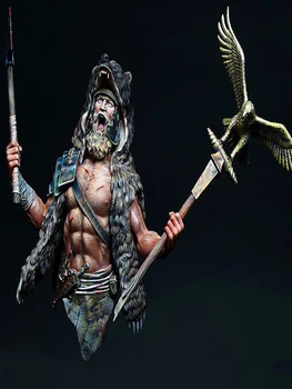 Novo Nesestavljeni 1/12 stari warrior man bust (BREZ PODNOŽJA ) Smole Slika Unpainted Model Komplet