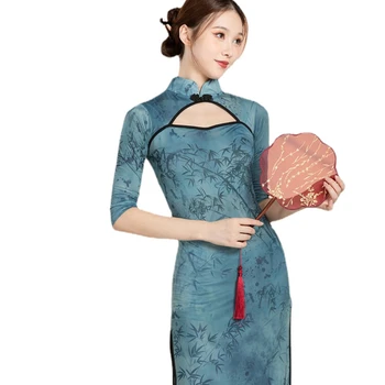 Obleka Ženske Obleke Cheongsam Klasični Ples Elastična Ples Kitajski, Klasični Ples Uveljavljajo Oblačila Žensko Telo Čar