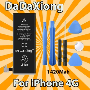 Original DaDaXiong Baterije Za iPhone 4 4G 1420mAh Pravi Zmogljivosti Z obdelovalni Komplet za Zamenjavo