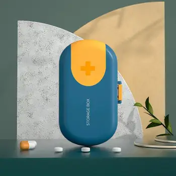 Prenosni Potovanja Pill box Plastičnih Medicine za Shranjevanje Posode Moistureproof Tabletke Rezalnik Organizator Velike Zmogljivosti Pillboxes