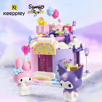 Resnično keeppley Sanrio gradniki sladko spremljevalec serije Kuromi mymelody preplete igrače za otroke kawaii darilo za rojstni dan