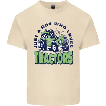 Samo Fant, Ki ima Rad Traktorji Kmet Mens Bombaža T-Shirt Tee Vrh