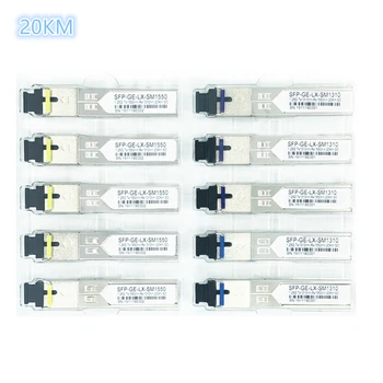 SC SFP svjetlovodni modul 1.25 G SC 20KM 1310/1550nm Eno Vlaken SFP Optični Modul, Sprejemnik, ZA ONU OLT5 parov združljivost