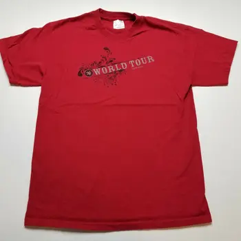 Scentsy Wickless Sveča 2010 World Tour T-Shirt Mens M Rdeča R82