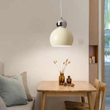 Sodobno Minimalistično Obesek Luč Za Spalnice Postelji Jedilnico, Bar Tri-glava Belega Železa Disk E27 Notranja Lučka za Dekoracijo Doma