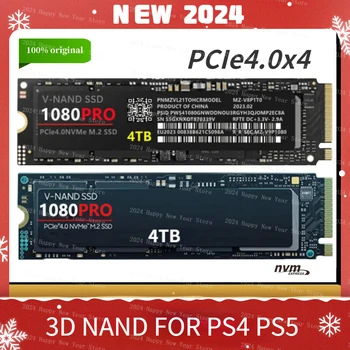 SSD NVME M2 Pcie Gen 4 SSD 22000Mb/s 4TB 2TB 1TB 2280 Heatsink SSD Nmve Diskovni Pogoni Notranji Za PS5 DIY Igre na Računalniku, PS4 PS5