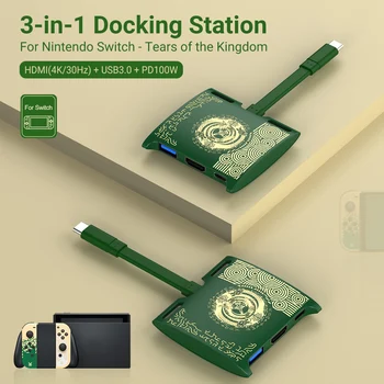Stikalo Dock Prenosni TV Dock s 4K HDMI USB 3.0 Vrata in PD 100W Hitro Polnjenje za Nintendo Stikalo Pare Krova MacBook Pro/Zrak