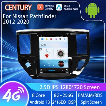 Stoletja Za Nissan Pathfinder 2012-2020 Smart Multimedijski Predvajalnik Videa, GPS Navigacijski CarPlay 8+256G Android 13 Tesla Slog