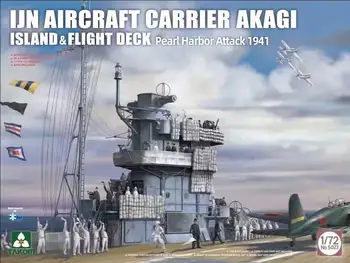 TAKOM 5023 1/72 IJN letalonosilke AKAGI OTOK&PILOTSKI KABINI, Napad na Pearl Harbor Leta 1941 Model Komplet